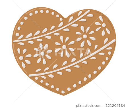 Beautiful heart shaped gingerbread cookie 121204184