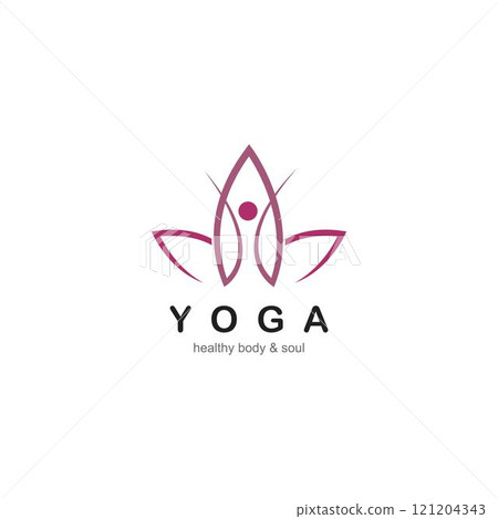 Meditation yoga logo template 121204343