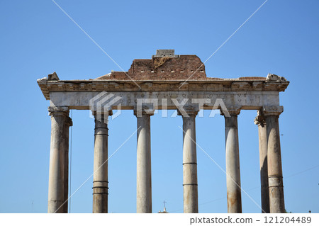Ruins at the Forum Romanum, Rome, Italy, clear blue sky sunny day Ruins at the Forum Romanum, Rome, Italy, clear blue sky sunny day 121204489
