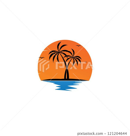 sunset logo icon vector sunset logo icon vector 121204644