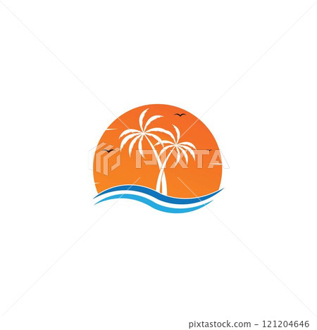 sunset logo icon vector 121204646