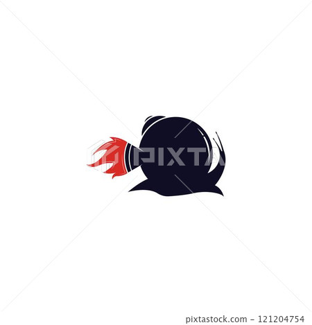 Speed snail logo template vector 121204754