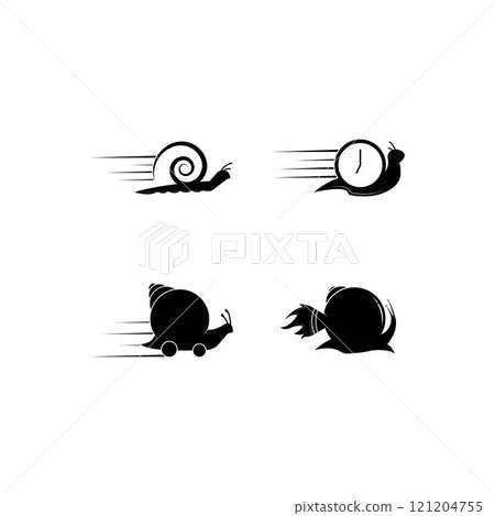 Speed snail logo template vector 121204755