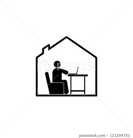 Work from home logo. 121204783