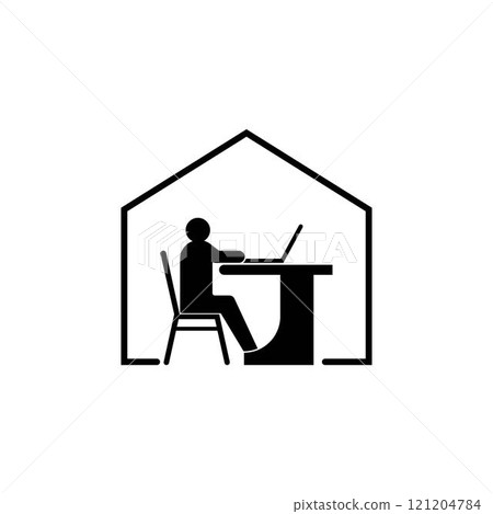 Work from home logo. Work from home logo. 121204784