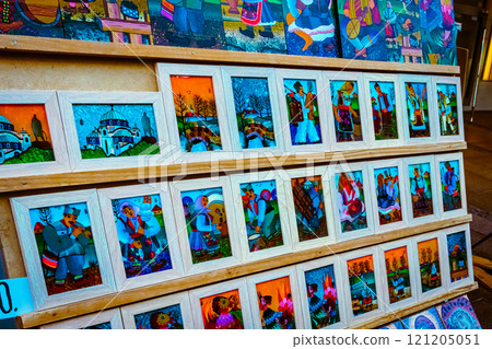 Colorful glass painting art. High quality photo 121205051