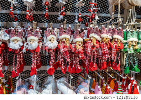 Christmas decorations store. High quality photo Christmas decorations store. High quality photo 121205116