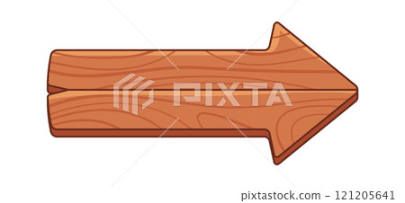 Blank wooden arrow signboard plank Blank wooden arrow signboard plank 121205641