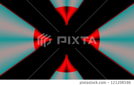 The black background of the image is in the shape of the letter X. Creative image of a black letter X between four peaks. The black background of the image is in the shape of the letter X. Creative image of a black letter X between four peaks. 121206586