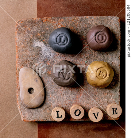 Love word on clay Love word on clay 121206594