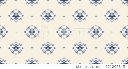 Motifs African boho paisley Floral Ikat pattern embroidery damask. Ethnic ikat floral Ethnic Indian Pattern Ikat pattern Ethnic Pattern.Damask indian floral Aztec embroidery border seamless patterns. 121206845