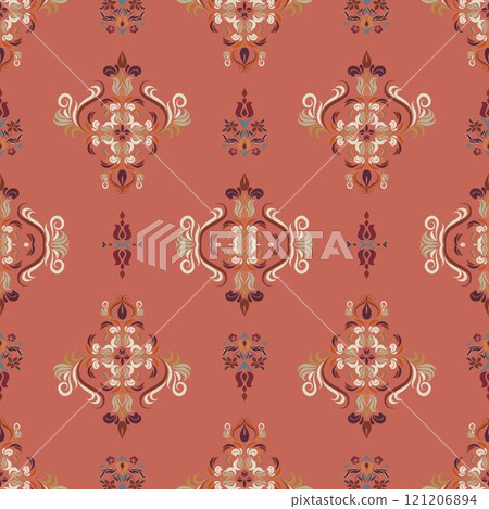 Motifs African boho paisley Floral Ikat pattern embroidery damask. Ethnic ikat floral Ethnic Indian Pattern Ikat pattern Ethnic Pattern.Damask indian floral Aztec embroidery border seamless patterns. 121206894