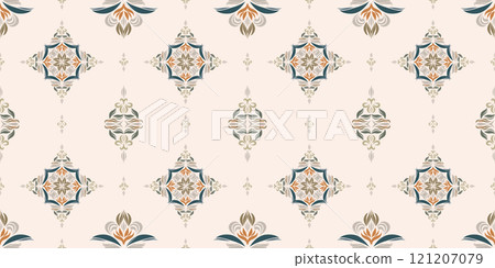 Motifs African boho paisley Floral Ikat pattern embroidery damask. Ethnic ikat floral Ethnic Indian Pattern Ikat pattern Ethnic Pattern.Damask indian floral Aztec embroidery border seamless patterns. 121207079