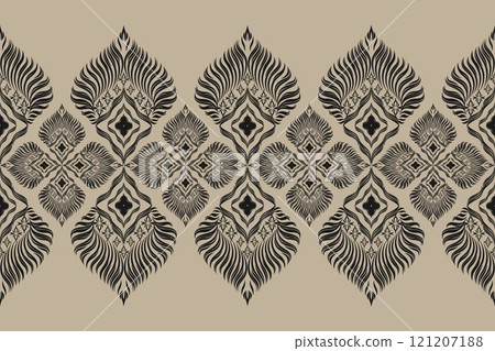 Motifs African boho paisley Floral Ikat pattern embroidery damask. Ethnic ikat floral Ethnic Indian Pattern Ikat pattern Ethnic Pattern.Damask indian floral Aztec embroidery border seamless patterns. 121207188