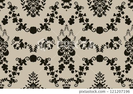 Motifs African boho paisley Floral Ikat pattern embroidery damask. Ethnic ikat floral Ethnic Indian Pattern Ikat pattern Ethnic Pattern.Damask indian floral Aztec embroidery border seamless patterns. 121207196