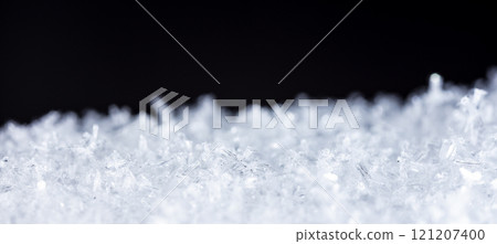 natural snowflakes on snow, winter 121207400