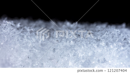 natural snowflakes on snow, winter natural snowflakes on snow, winter 121207404