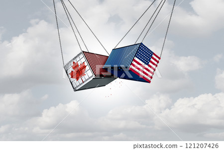 USA Canada Trade War 121207426
