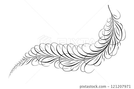 pointed pen off hand flourishes feather and flowers ink drawing ribbon holiday wreath vintage hand drawn calligraphy artwork pointed pen off hand flourishes feather and flowers ink drawing ribbon holiday wreath vintage hand drawn calligraphy artwork 121207971