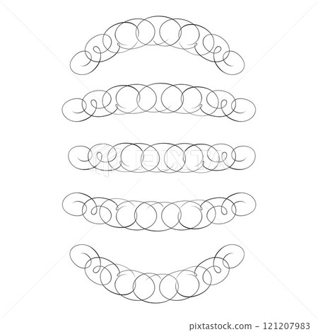 Abstract arabic Vintage Decorative Calligraphy Ornamental Silhouette symbol for tattoo isolated vector 121207983