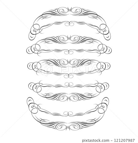 Abstract arabic Vintage Decorative Calligraphy Ornamental Silhouette symbol for tattoo isolated vector Abstract arabic Vintage Decorative Calligraphy Ornamental Silhouette symbol for tattoo isolated vector 121207987