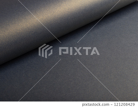 Luxurious navy paper background with a sleek gradient and subtle grainy texture. Glossy metallic 121208429