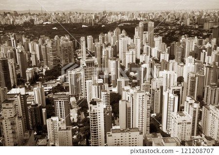 巴西聖保羅城市景觀鳥瞰圖 121208707