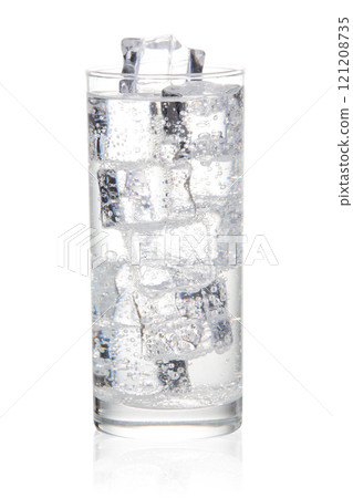 Carbonated water, carbonic acid, transparent glass Carbonated water, carbonic acid, transparent glass 121208735