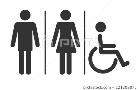 WC sign icon set WC sign icon set 121209873