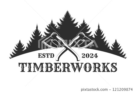 Timberworks monochrome emblem 121209874