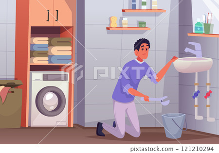 Repairing room. Indoor background interior renovation services exact vector people builders maintenance 121210294