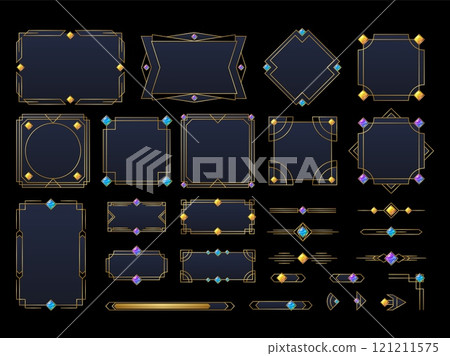 Medieval game frames. Dark fantasy rpg gaming ux ui window frame, gothic interface menu border button bar golden art deco ornament title antique design swanky vector illustration Medieval game frames. Dark fantasy rpg gaming ux ui window frame, gothic interface menu border button bar golden art deco ornament title antique design swanky vector illustration 121211575