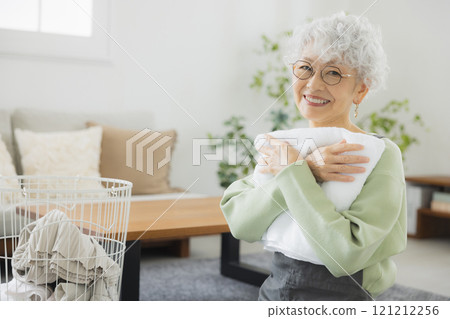 Senior woman doing housework Senior woman doing housework 121212256
