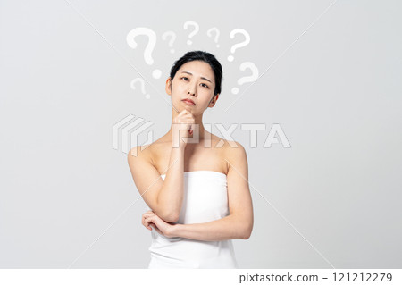 A young woman worried about beauty and dieting A young woman worried about beauty and dieting 121212279