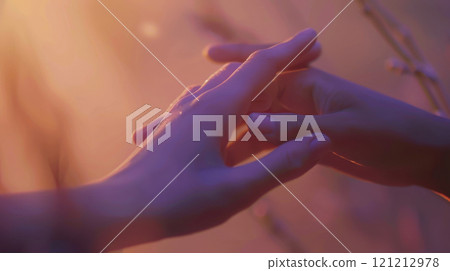 Close-up of hands reaching out and holding each other, conveying a powerful message of support and connection for suicide prevention day 121212978