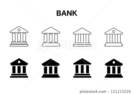 銀行與政府大樓圖示集 121213226