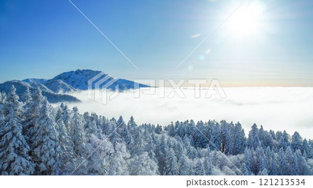 從新穗高纜車西穗高出口眺望北阿爾卑斯山的壯麗景色 121213534