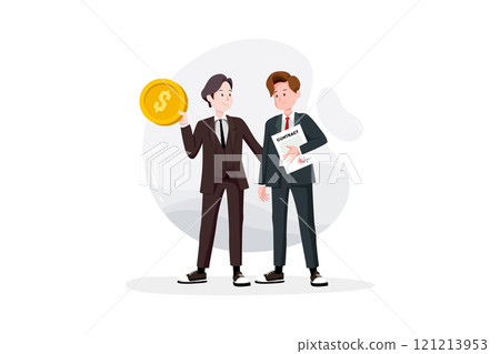 Business Activities Illustration concept. Flat illustration isolated on white background 121213953