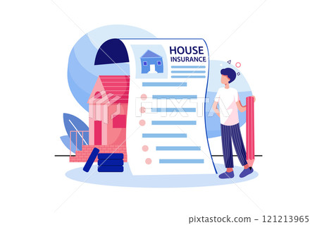 Insurance Services Illustration concept on white background Insurance Services Illustration concept on white background 121213965