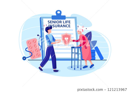 Insurance Services Illustration concept on white background Insurance Services Illustration concept on white background 121213967