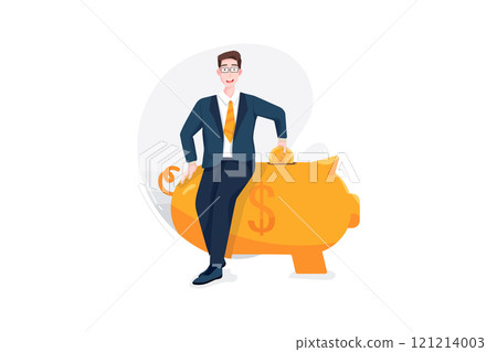 Business Activities Illustration concept. Flat illustration isolated on white background 121214003