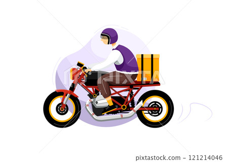 Delivery Services Illustration concept. A flat illustration isolated on white background Delivery Services Illustration concept. A flat illustration isolated on white background 121214046