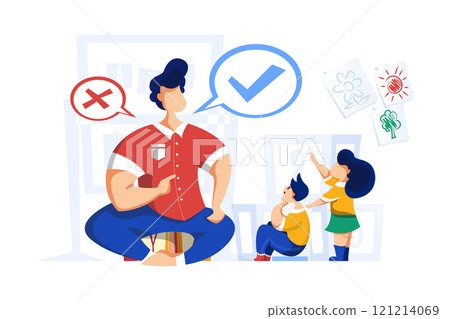 School And Education Illustration concept on white background School And Education Illustration concept on white background 121214069
