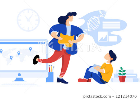 School And Education Illustration concept on white background 121214070