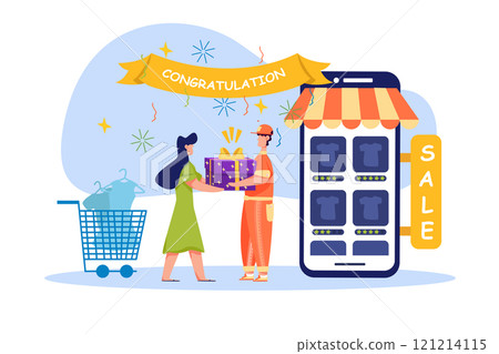 Finance Accounting Illustration concept. A flat illustration isolated on white background 121214115