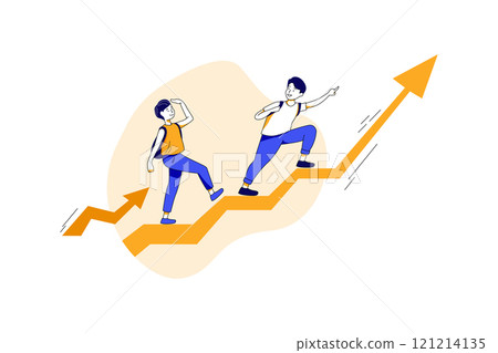 Online Education Illustration concept. Flat illustration isolated on white background Online Education Illustration concept. Flat illustration isolated on white background 121214135