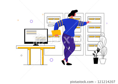 Business Activities Illustration concept. Flat illustration isolated on white background 121214207