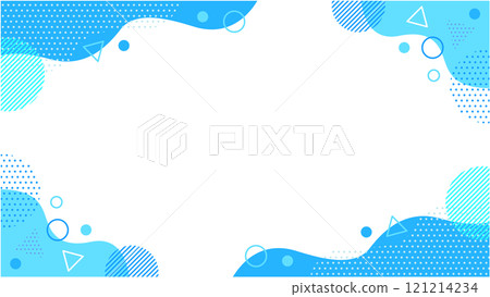 幾何圖案01傳單/網頁/影片背景資料16:9尺寸淺藍色藍色青色 121214234