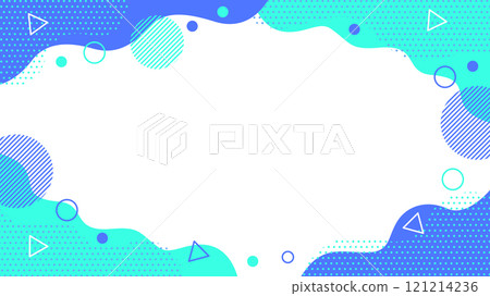 幾何圖案02傳單/網頁/影片背景資料16:9尺寸淺藍色藍色青色 121214236