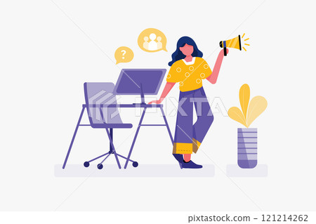 Business Activities Illustration concept. Flat illustration isolated on white background 121214262